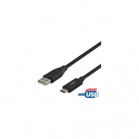 Deltaco USBC-1005M USB cable USB 2.0 1.5 m Black