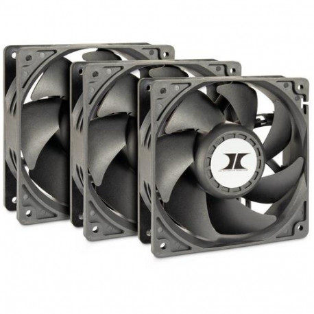 Inter-Tech 88887368 computer cooling system Computer case Fan 12 cm Black 3 pc(s)