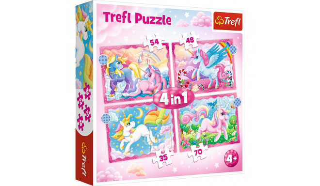 TREFL Puzzle 4 in 1 set Unicorns
