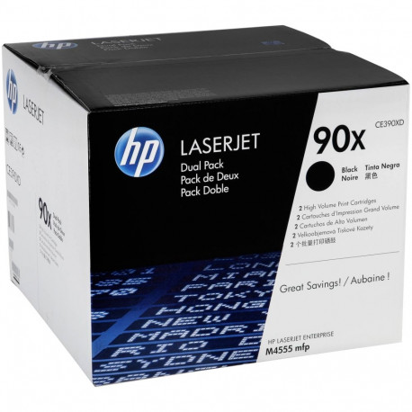 HP (CE390XD) No 90X HP90X HP 90X kahepakend must kassett (CE390XD)