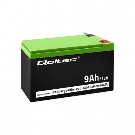 Qoltec aku 12V 9Ah Max 90A AGM