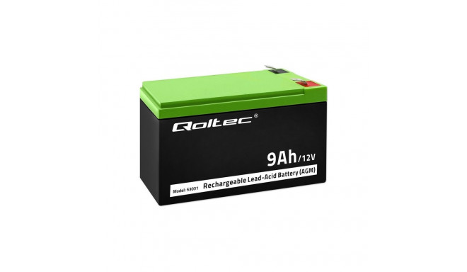 Qoltec battery 12V 9Ah Max 90A AGM