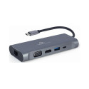 Gembird A-CM-COMBO7-01 USB Type-C 7-in-1 multi-port adapter (Hub3.0 + HDMI + VGA + PD + card reader 