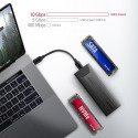 EEM2-GTS2 USB-C korpus Gen2 M.2 NVMe/SATA S