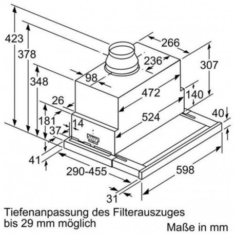 Built-in hood Siemens LI69SA684