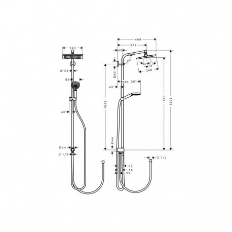 Shower set Hansgrohe Crometta E 27289000