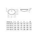 Valamu Villeroy&Boch Evana 50 cm, 61470001