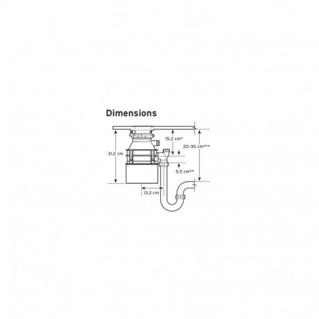 Food waste disposer ISE STANDARD 460 SR