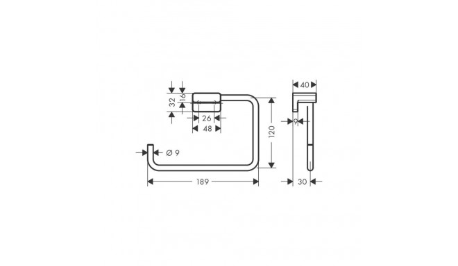 Hansgrohe AddStoris 41754000 rätikuhoidja kroom