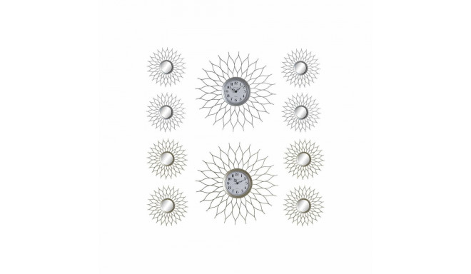 Seinakell DKD Home Decor Šampanja Hõbedane polüpropüleen Peegel 50 x 4 x 50 cm 5 Tükid (2 Ühikut)