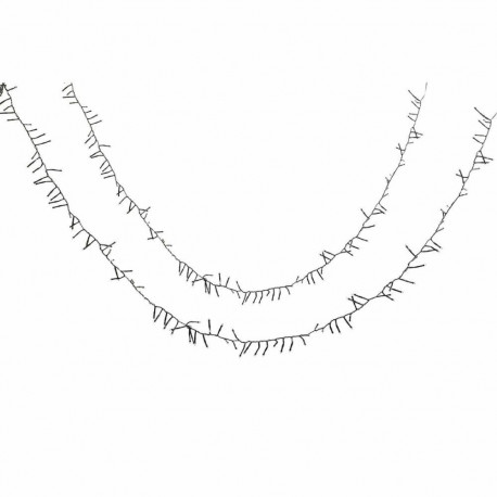 Tulede riba DKD Home Decor Kollane Valge LED (2 Ühikut)