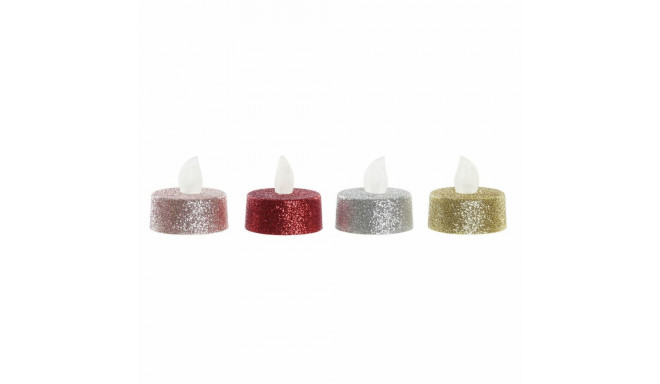 Candle DKD Home Decor LED Light Christmas (4 x 4 x 5 cm) (4 Units)