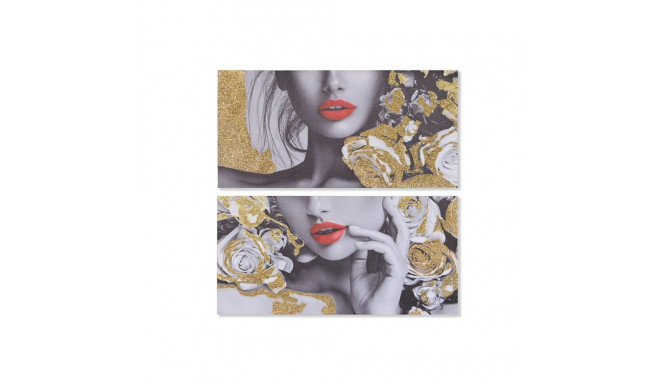 Canvas DKD Home Decor Canvas MDF Wood 80 x 2 x 40 cm