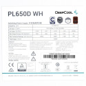Power supply DEEPCOOL R-PL650D-FC0W-JDEU-V2 ATX 650 W 80 Plus Bronze RoHS WEEE