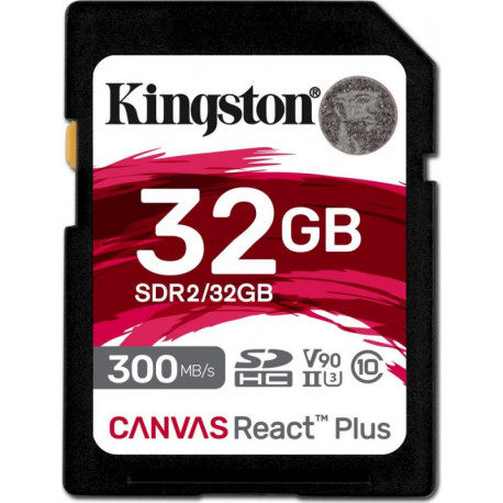 Kingston mälukaart SDHC 32GB Canvas React Plus UHS-II U3 V90