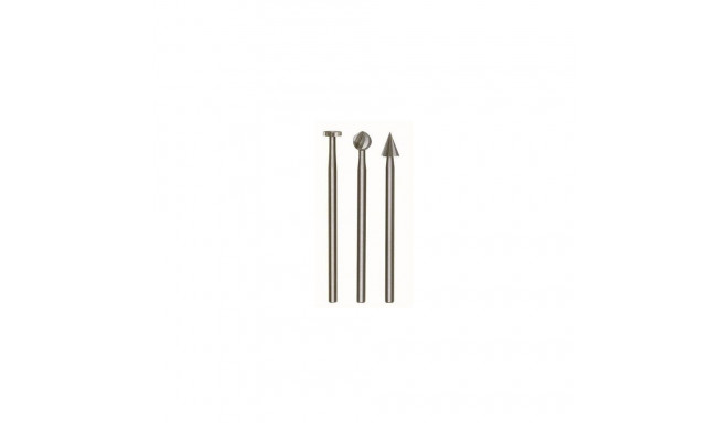 Tungsten vanadium milling bits, 3 pcs., different shapes