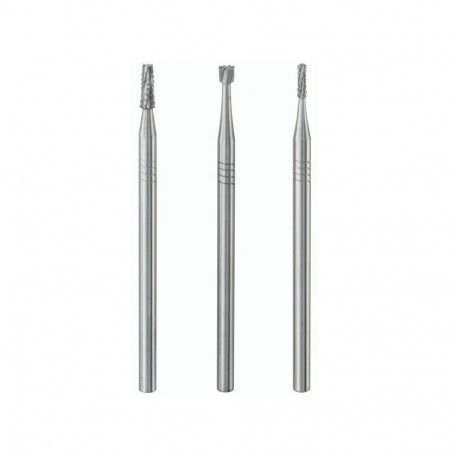 Tungsten carbide millers, different shapes, 3 pcs.