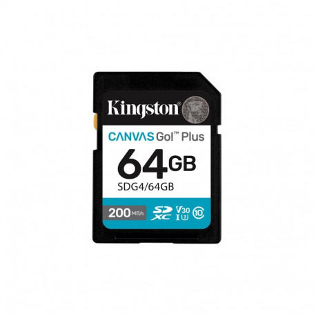 Kingston Technology Canvas Go! Plus 64GB SDXC Canvas Go Plus Gen4 200MB/s C10 UHS-I U3 V30