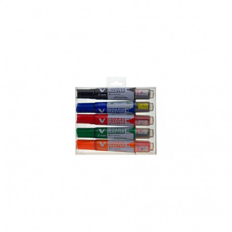 Pilot V-Board Master marker 5 pc(s) Chisel tip Black, Blue, Green, Orange, Red