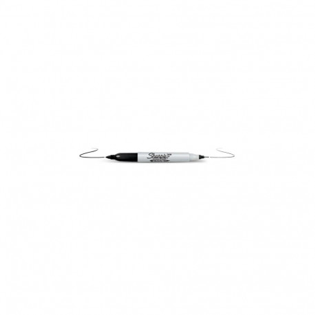 Sharpie Twin Tip permanent marker Fine tip Black 12 pc(s)