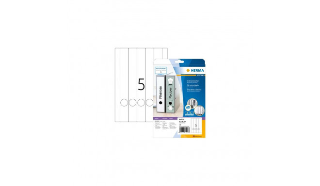 HERMA File labels A4 34x297 mm white paper matt opaque 125 pcs.