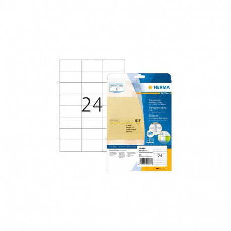 HERMA Labels transparent matt A4 70x37 mm film 600 pcs.