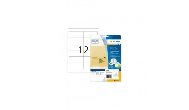 HERMA 4586 self-adhesive label Rounded rectangle Permanent Transparent 120 pc(s)