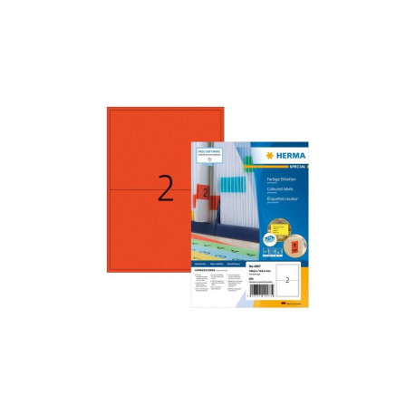 HERMA 4567 self-adhesive label Rectangle Red 200 pc(s)