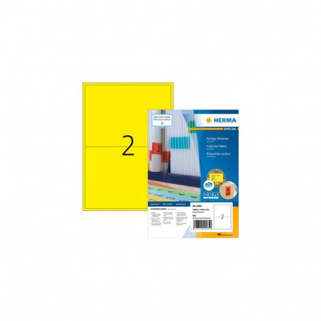 HERMA 4565 self-adhesive label Rectangle Yellow 200 pc(s)