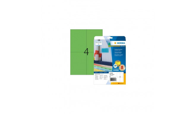 HERMA 4564 self-adhesive label Rectangle Green 80 pc(s)