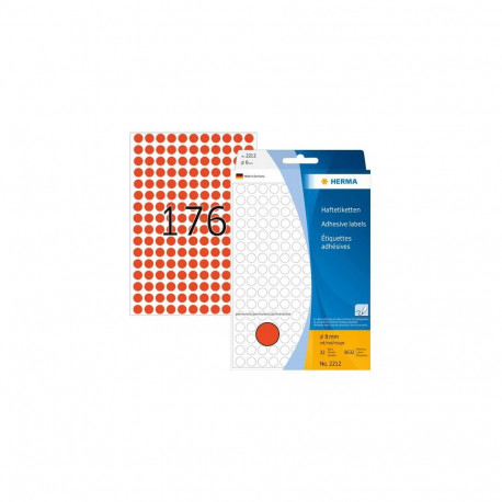 HERMA Multi-purpose labels/colour dots Ø 8 mm round red paper matt hand inscription 5632 pcs.