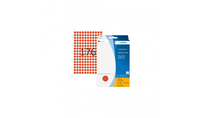 HERMA Multi-purpose labels/colour dots Ø 8 mm round red paper matt hand inscription 5632 pcs.