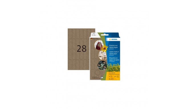 HERMA 2071 self-adhesive label Rounded rectangle Permanent Brown 672 pc(s)