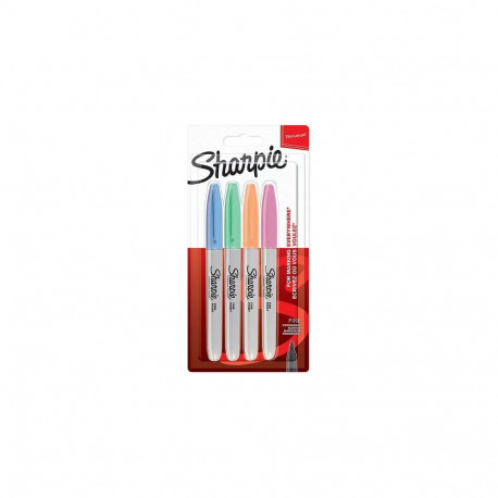 Sharpie 2065402 permanent marker Fibre tip Blue, Green, Orange, Pink 4 pc(s)