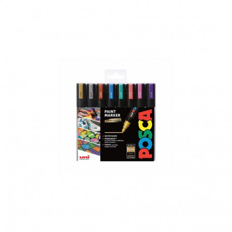 POSCA PC-5M 8er Set Metallic