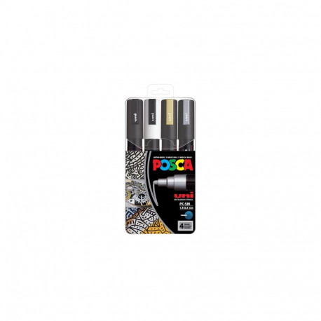 POSCA PC-5M, Water-Based Paint Markers (4 Pack)
