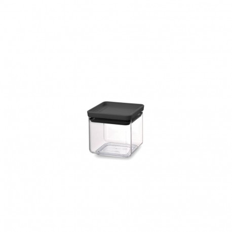Brabantia 122309 jar Square Plastic Black, Transparent