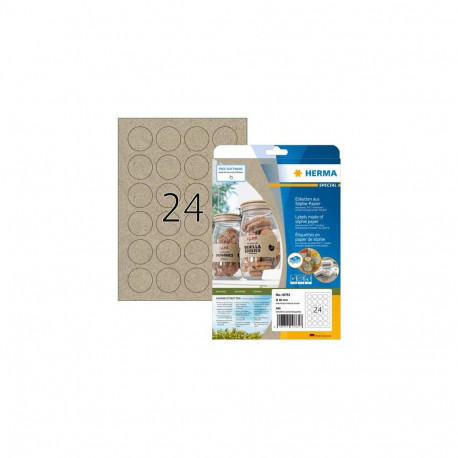 HERMA 10761 self-adhesive label Round Permanent Brown 480 pc(s)