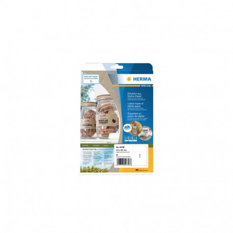 HERMA 10758 self-adhesive label Rectangle Permanent Brown 20 pc(s)