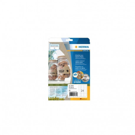 HERMA 10753 self-adhesive label Rectangle Permanent Brown 480 pc(s)