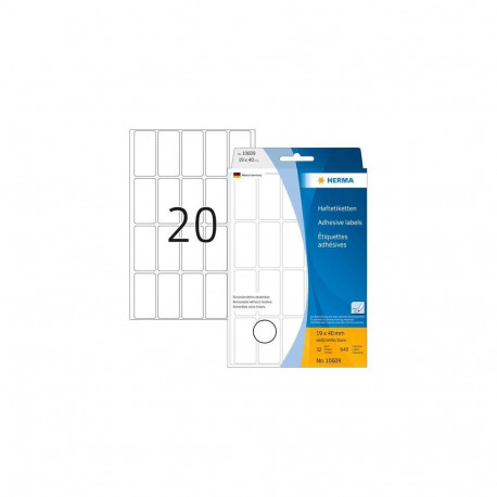 HERMA Multi-purpose labels 19x40 mm white Movables/removable paper matt 640 pcs