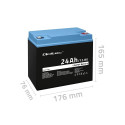 LiFePO4 battery 12.8V, 24Ah, 307.2Wh,BM