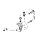 Siphon with bottom valve and overflow set D16-11 Hansgrohe 43937000
