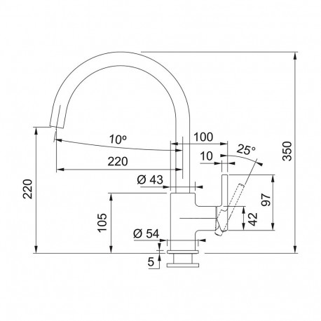 Kitchen faucet Franke Lina XL, cappuccino sp. 115.0626.028