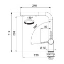 Sink faucet with pull-out hose Franke Active 115.0653.382, black matte