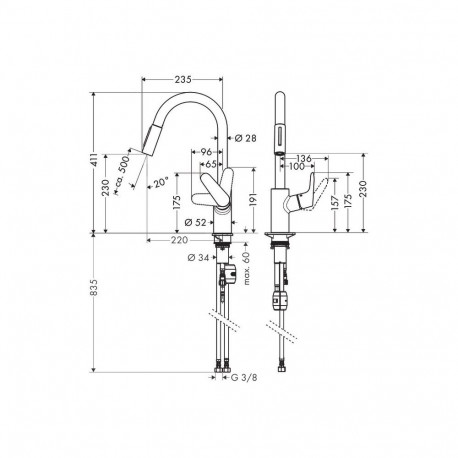 Kitchen faucet Hansgrohe Focus M41 31815670