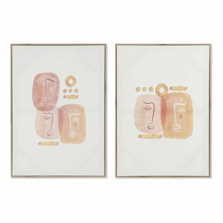 Maal DKD Home Decor Abstraktne (2 Ühikut) (50 x 3 x 70 cm)