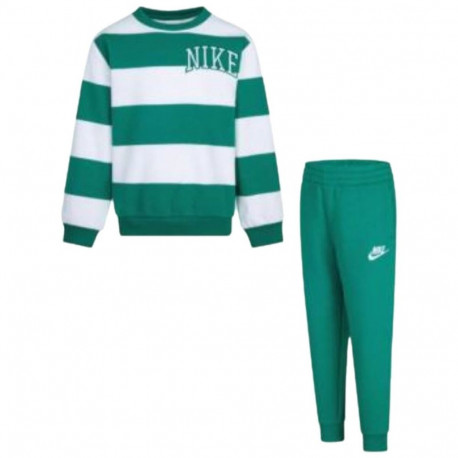Set of clothes Nike N NSW CLUB SNL STRIPE CREW 86M256 Green - 6 Years