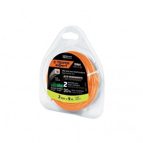 Reinforced square trimmer line 3.0mm/9m Truper®