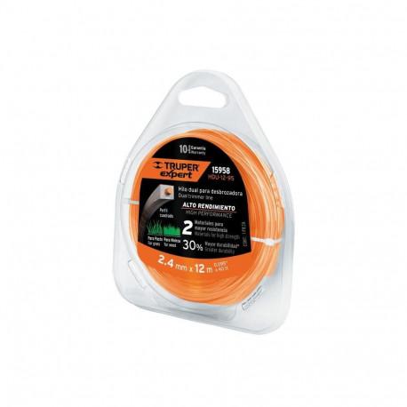 Reinforced square trimmer line 2.4mm/12m Truper®